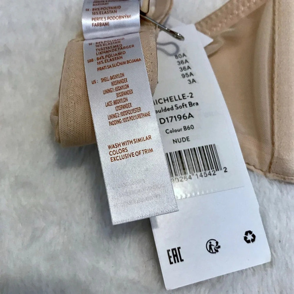 Dorina NWT Wirefree Moulded Soft Bra Women 36A - Picture 9 of 9